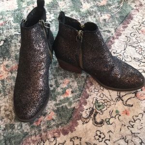 Brown glitter boutique booties